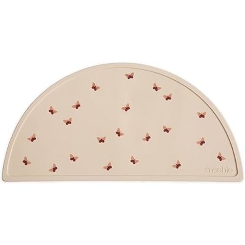 mushie Silicone Placemat for Kids | BPA-Free Non-Slip Design (Butterflies)