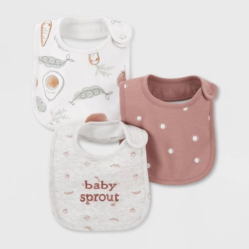 Carter's Just One You® Baby 3pk Veggies Bib - Brown
