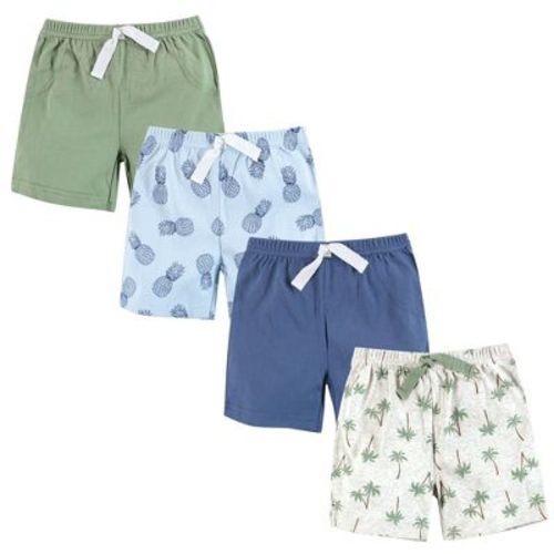 Hudson Baby Boy Shorts Bottoms 4-pack, Palm Tree, 0-3 Months