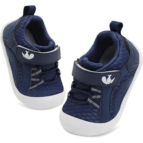 FEETCITY Wide Baby Shoes Boys Girls Baby Barefoot Shoes Infant Walking Shoe Crib Sock Shoe Toddler Sneakers