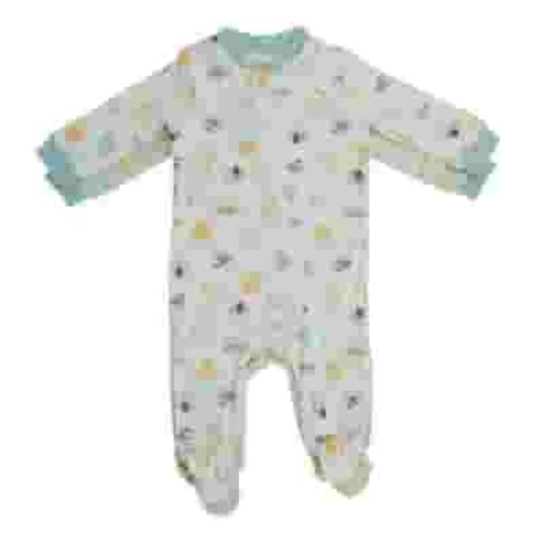 Milkberry Bamboo Pajamas Coverall for Baby Boys Footed Sleep Bodysuit for Infants Size 0-3 Months Zoo Expert