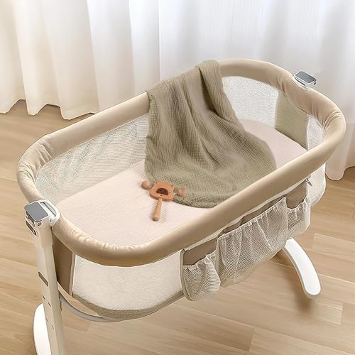 lulumoon Muslin Bassinet Sheets for Baby: Soft Bedside Sleeper Bassinet Fitted Sheets for Boys and Girls