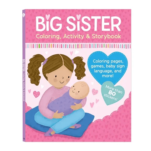 Big Sister Activity Book and Story with More than 80 Stickers - Includes Coloring Pages, Mazes, and More