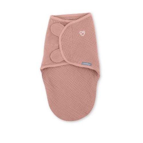 SwaddleMe by Ingenuity Original Muslin Baby Swaddle 0-3m - Blush