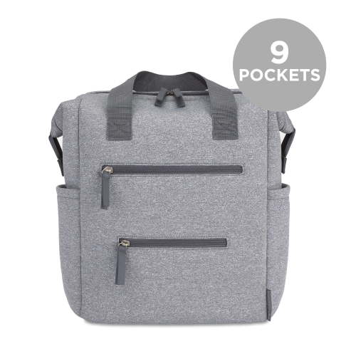Bananafish Studio Neoprene Back Pack Diaper Bag, Gray, Unisex, Infant, Toddler