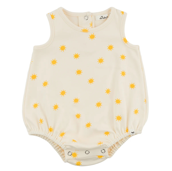 oh baby! Bubble Onesie - Mini Suns - Milk