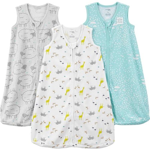 Simple Joys by Carter's Unisex Babies' Microfleece Sleepbag Wearable Blanket, Pack of 2