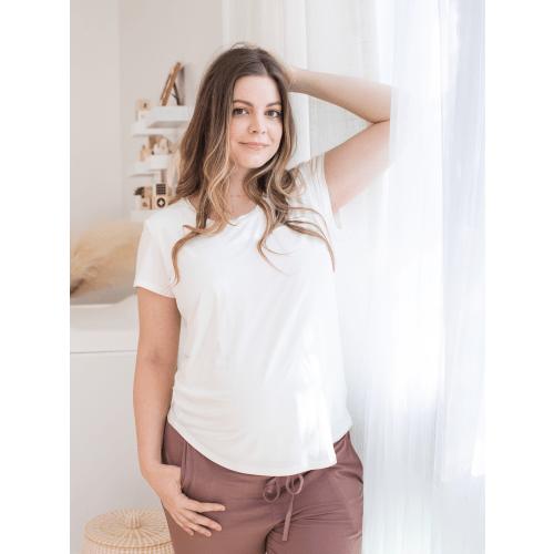 Everyday Maternity & Nursing T-shirt | White – Kindred Bravely
