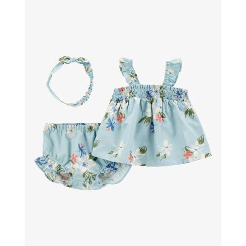 Baby 3-Piece Floral Tank & Short Set - Carter's | Carter's