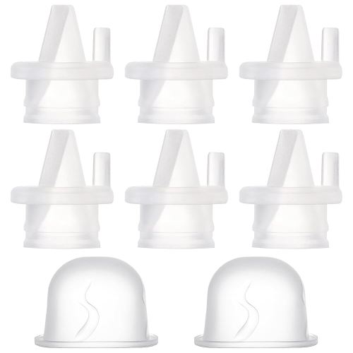 6pack Duckbill Valves and 2pack Silicone Diaphragm Compatible with BabyBuddha, Zomee Z1/Z2 and Motif Medical Twist Breast Pumps Replacement Pump Parts/Accessories Breast Pump Accessories BPA Free