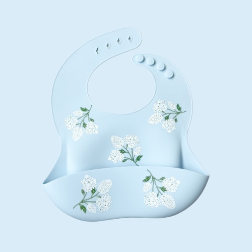 Hydrangea Silicone Bib