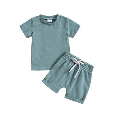 Yzengfg Toddler Boys Short Sleeve Prints T Shirt Tops Shorts Child Kids 2PC Set Outfits Clothes,18 Months-24 Months