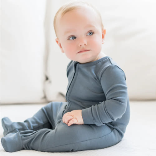 Peyton Zipper Sleeper - Newborn, Harbor