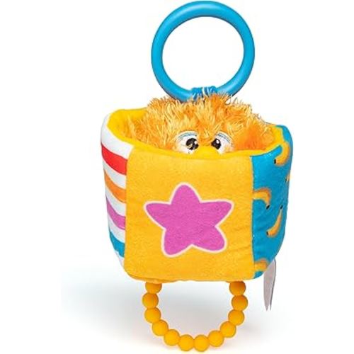 Herbie Sensory Take-Along Toy, Baby Swing & Baby Stroller Teething Toys w/Rattle & Clip, Toddler Toys for Girls & Boys Ages 3 Months to 1+