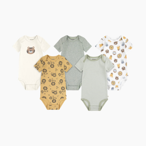 Huggies Everyday Bodysuit (5 Pack) - Snow White/Animals, 0-3 M