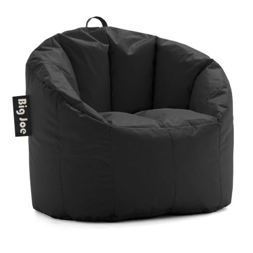 Big Joe Milano Bean Bag Chair, Nylon Polyester Blend, Black