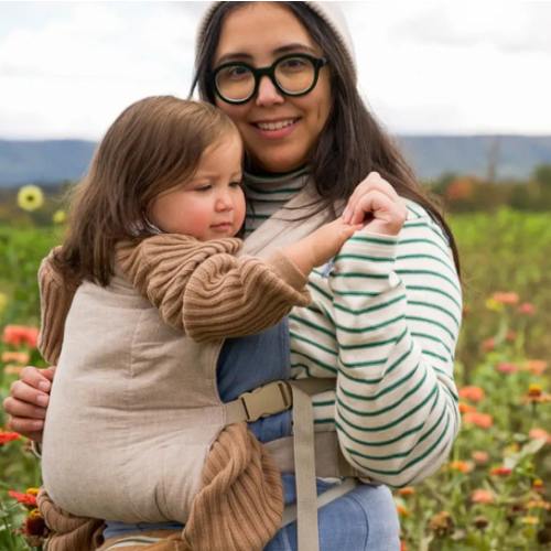 Tan Buckle Baby Carrier | Ergonomic Soft Structured Carrier