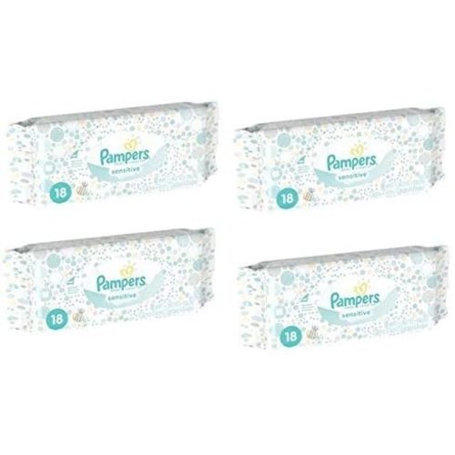 Pampers Sensitive Wipes - 18 Count Wipes (4 Pack)