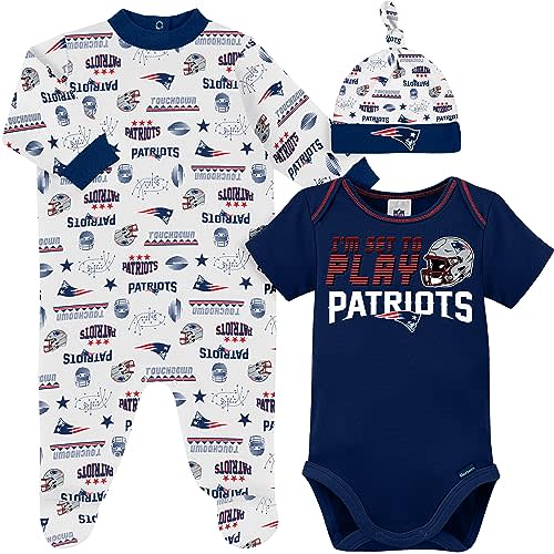 Gerber Unisex Baby NFL Team Footed Sleep and Play and Bodysuit Gift Set