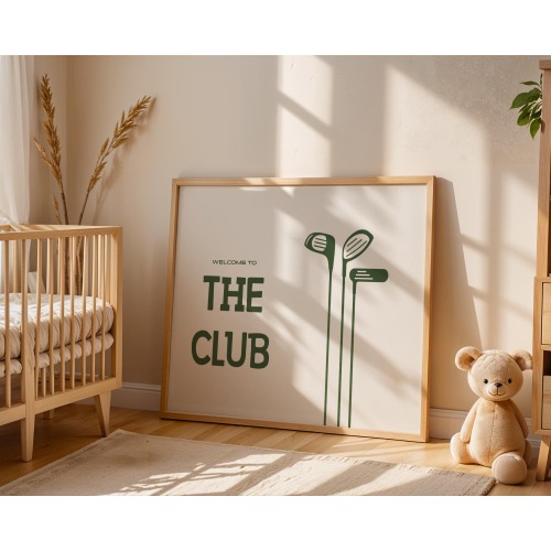Golf Nursery Decor Prints, Golf Nursery, Digital Prints, Boho Golf Room Decor, Playroom Golf Wall Art, GOLF Clubs, Welcome Baby art
