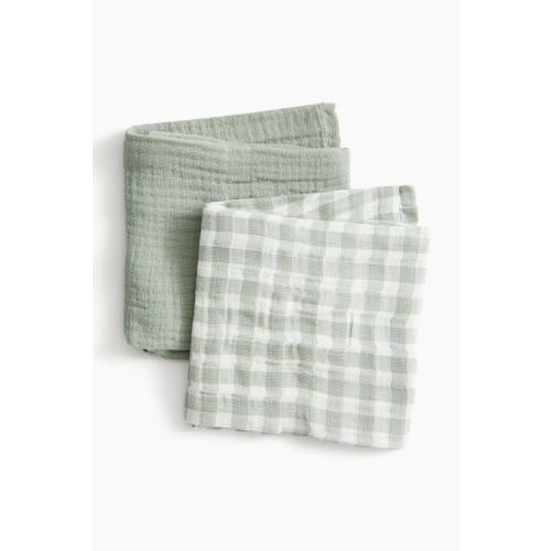 2-pack cotton muslin cloths