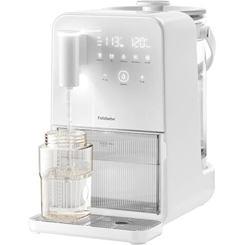 Instant Warm Water Dispenser, Water Warmer for Baby Formula, Adjustable Temperature & Volume, Hot Water Dispenser for Baby Bottle with Night Light, Detachable 3L Glass Water Tank, 7x24H Keep Warm