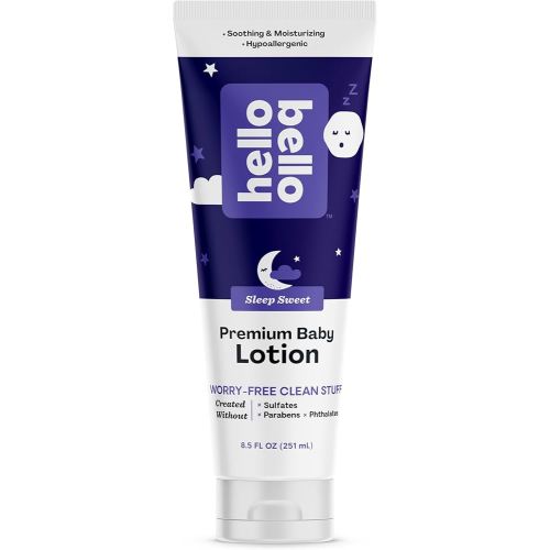 Hello Bello Premium Baby Lotion I Vegan and Cruelty Free Moisturizing, Non-Greasy Lotion for Babies and Kids I Sleep Sweet Scent I 8.5 FL Oz (Pack of 1)