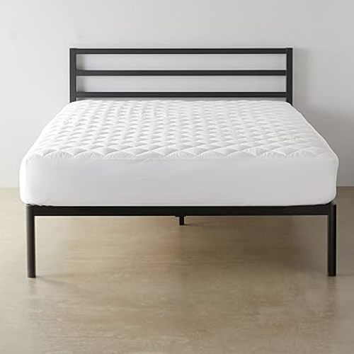 Amazon Basics Hypoallergenic Quilted Mattress Topper Pad, 18 Inches Deep, Twin XL, White