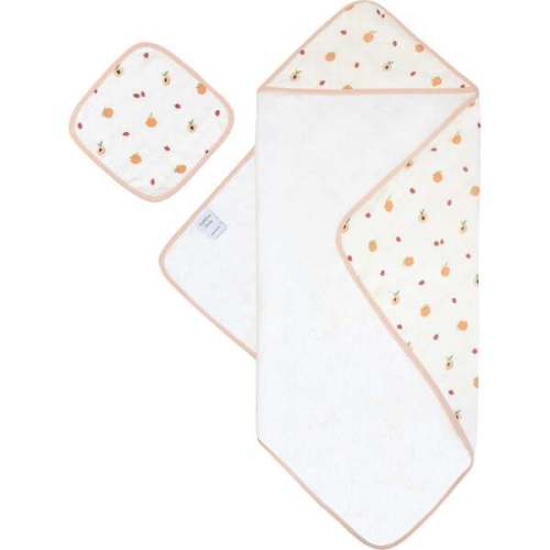 Hooded Towel Set, Peach - Bamboo Little Towels & Robes | Maisonette