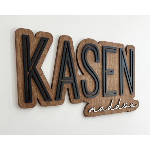 Large Custom Wood Name Sign, Nursery Name Sign, Boho Girl Name Sign, Above Crib Sign, Layered Baby Name Sign, Boy Name Sign, Cut Out Sign - Etsy