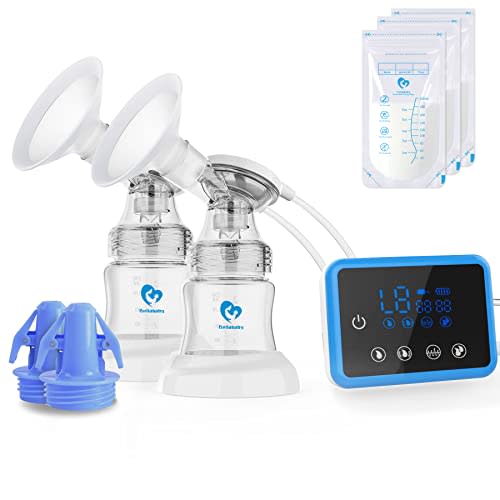 Bellababy Double Electric Breast Feeding Pumps Pain Free Strong Suction Power Touch Panel High Definition Display