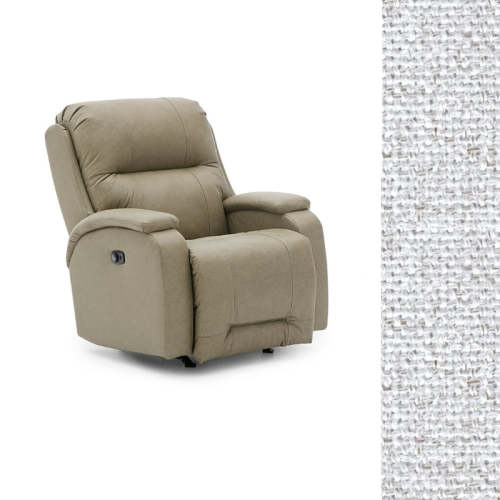Storytime by Best Chairs Maverly Power Cozzia Swivel Glider Recliner w/ Heat & Massage - Fog 26947D