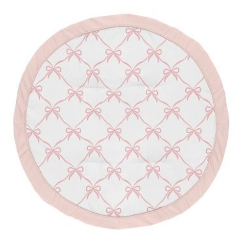 Sweet Jojo Designs Girl Baby Tummy Time Playmat Ballerina and Ballet Bows Pink and White
