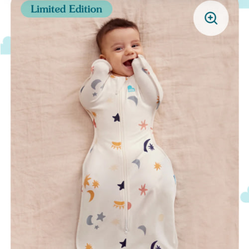 Swaddle Up™ 1.0 TOG Organic Cotton Buff Lunar