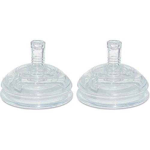 Straw Top Nipples for Comotomo Baby Bottle and Mason Baby Bottles (2-Pack) | Food Grade Silicone | BPA-Free | Spill-Proof (Straw Top)