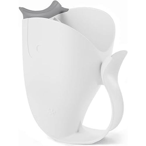 Skip Hop Baby Bath Rinse Cup, Moby Tear-Free Waterfall Rinser, White