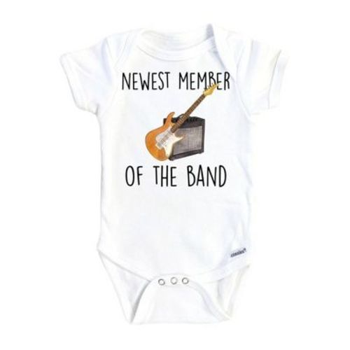 Rock Band Onesie® Baby Boy Girl Clothes Infant Bodysuit Funny Cute Newborn GS1 White Newborn Onesie®