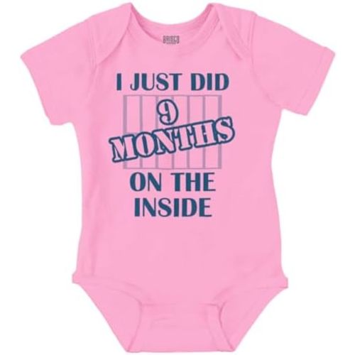 Brisco Brands Just Did 9 Months On The Inside Baby Romper Boys or Girls