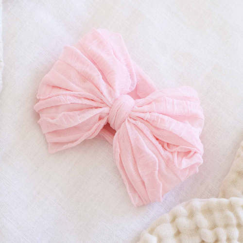 Large Ruffle Knit Bow | Brights