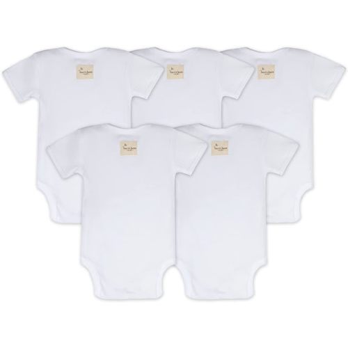 Burt's Bees Baby Unisex Baby Bodysuits, 5-pack Short & Long Sleeve One-pieces, 100% Organic Cotton Bodysuit