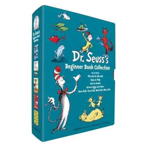 Dr. Seuss's Beginner Book Boxed Set Collection: The Cat in the Hat; One Fish Two Fish Red Fish Blue Fish; Green Eggs and Ham; Hop on Pop; Fox in Socks