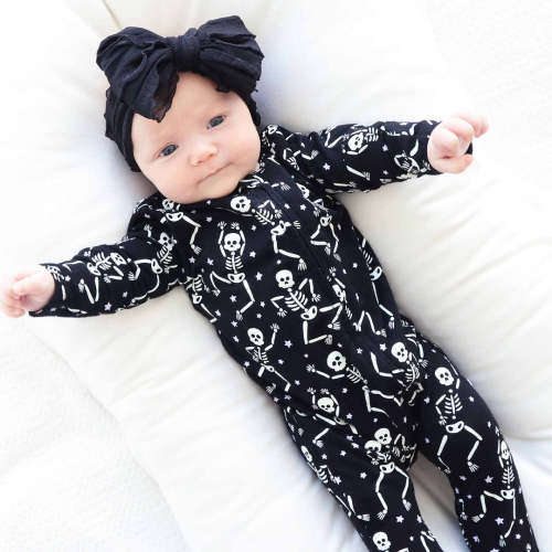 Baddie Bones Zipper Footie