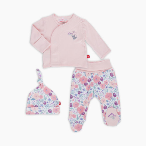 Magnetic Me Oganic Cotton Magnetic Wrap 3-Piece Set - Whistledon, 0-3 M