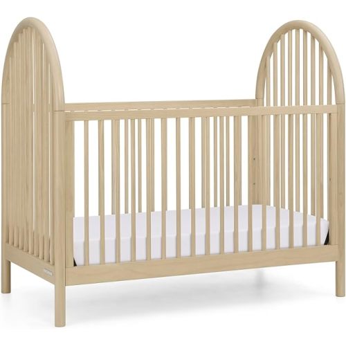 Delta Children Cannon 4-in-1 Convertible Crib - Converts from Baby Crib to Toddler Bed, Daybed and Sofa Bed, Fits Standard Full-Size Crib Mattress, Natural Sandstone