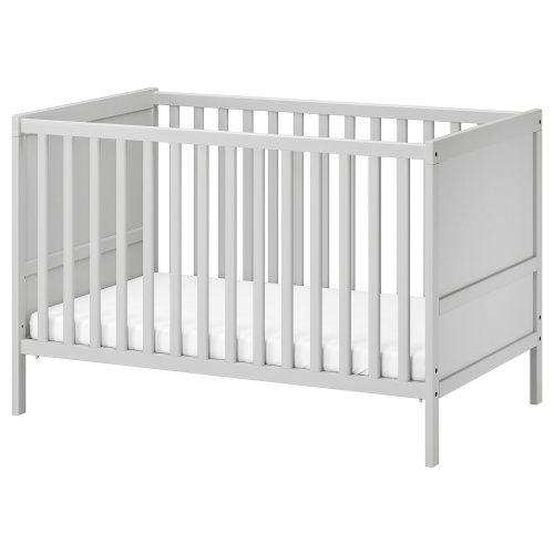 SUNDVIK Crib - gray 70x132 cm (27 1/2x52 ")