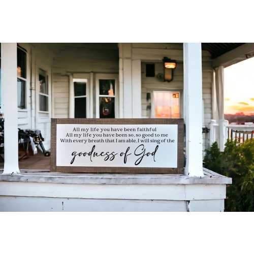 Goodness Of God Sign, Goodness Of God Wooden Wall Sign, Bible Verse Sign, Scripture Sign, Christian Sign, God Wall Art, Goodness Of God