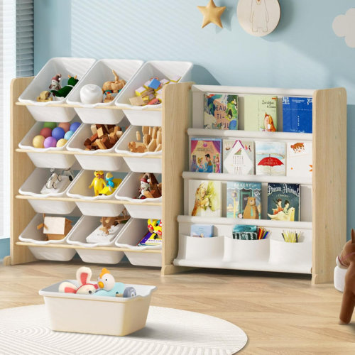 Isabelle & Max™ Solid Wood Toy Organizer with Bins "& Reviews" | Wayfair
