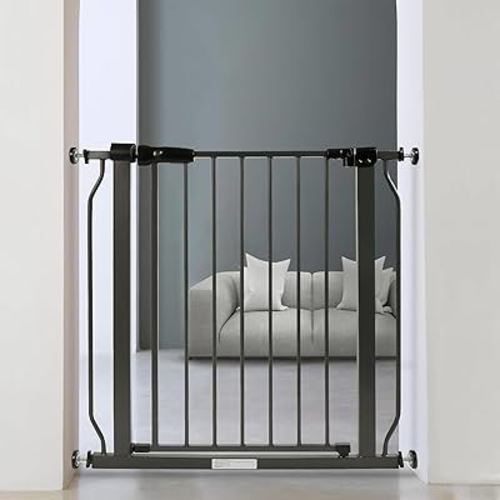 BalanceFrom Easy Walk-Thru Safety Gate for Doorways and Stairways with Auto-Close/Hold-Open Features, Fits 29.1-33.8 Openings, Multiple Heights, Multiple Colors