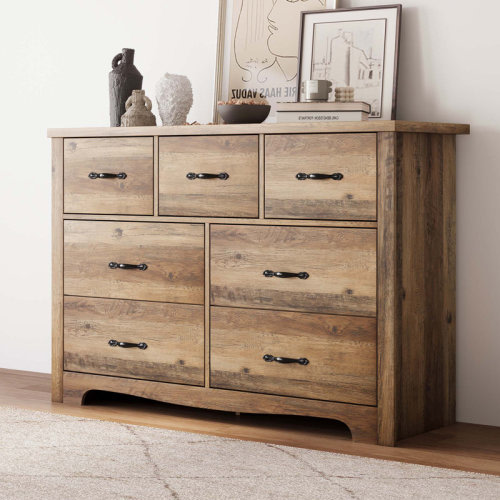Lark Manor™ Anjuan 7 Drawer 47.2" W Double Dresser & Reviews | Wayfair