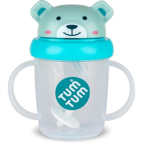 TUM TUM Tippy Up Free Flow Sippy Cup (No Valve), Sippy Cup for Toddlers, BPA Free (Boris Bear 200ml)